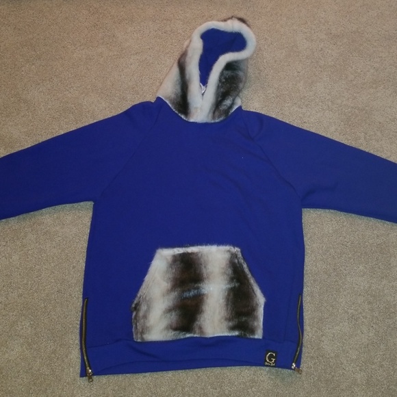 Gentry Pull Over Hoodie with Fur - Picture 1 of 5